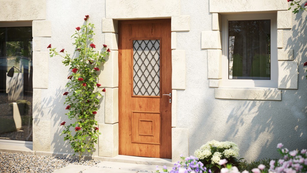 Porte d'entrée bois Nantes La Baule