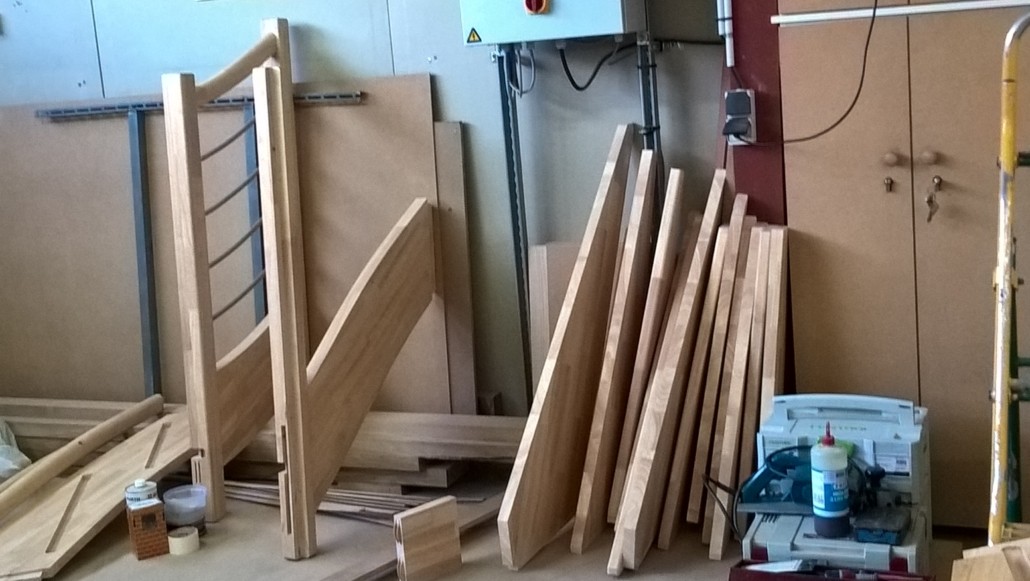 Chantier escalier bois la baule