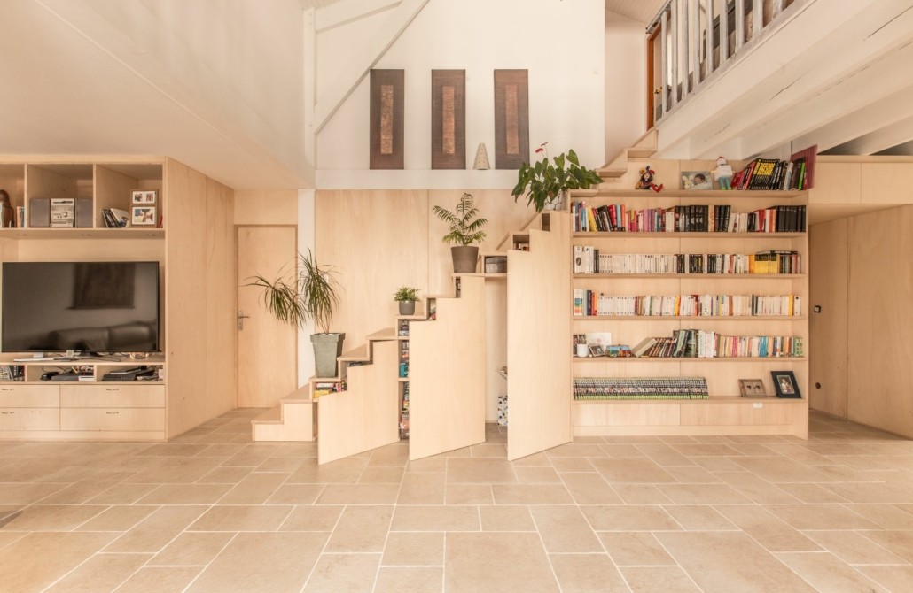 MCO optimiser espaces perdus maison rangements escalier