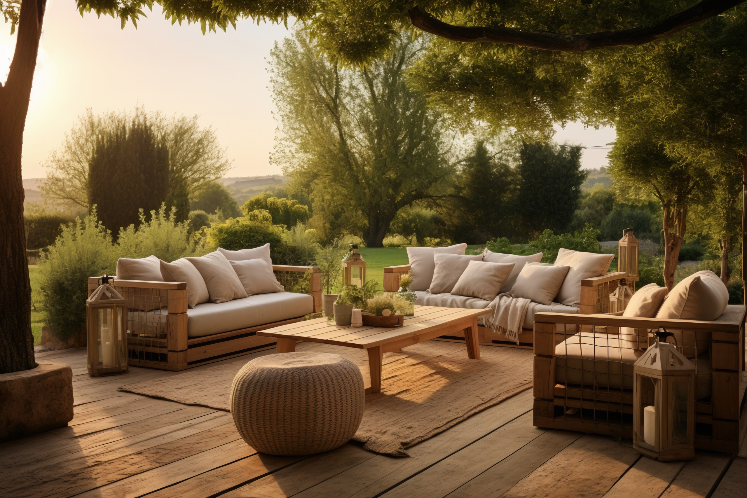 Terrasse en bambou